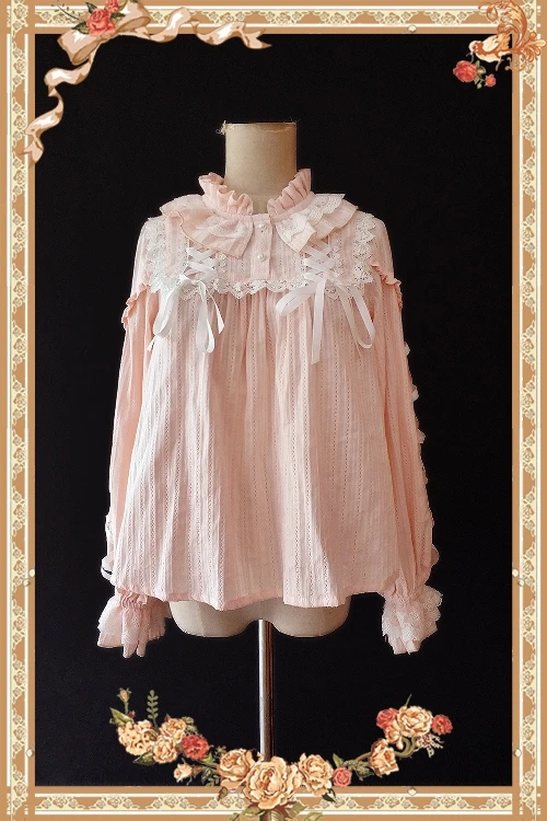 Женская жаккардовая блузка в полоску с длинным рукавом|blouse long|ruffle blousewomens ruffled blouses