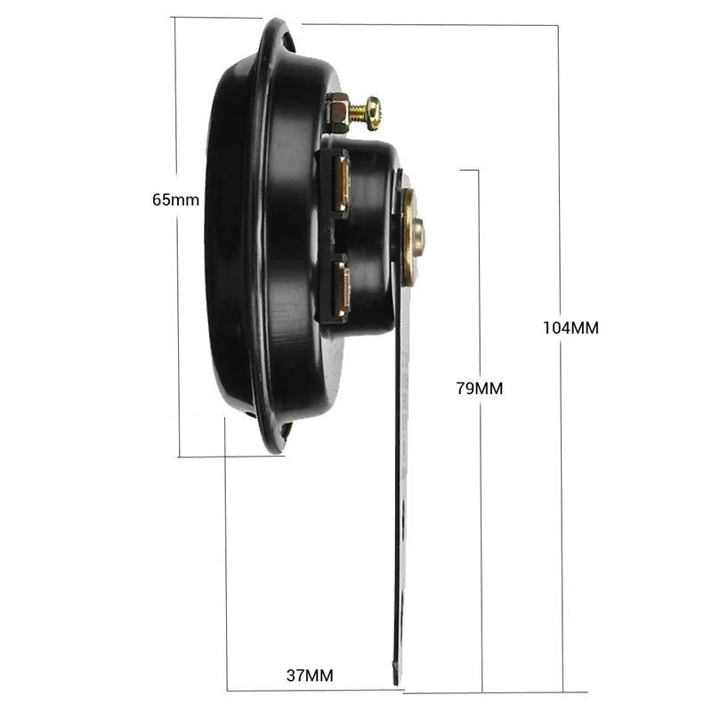 12V 105dB водонепроницаемый мотоцикл автомобиль грузовик громкий рожковый черный