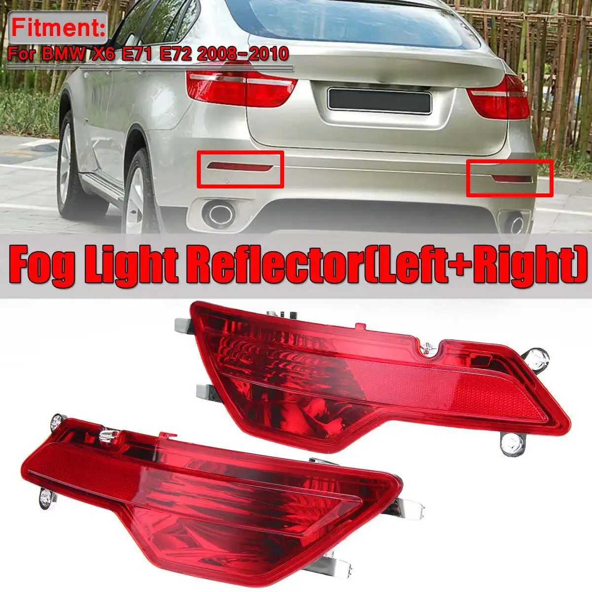

Car Rear Bumper Fog Light Reflector For BMW X6 E71 E72 2008 2009 2010 Fog Lamp Reflector 63147187219 63147187220