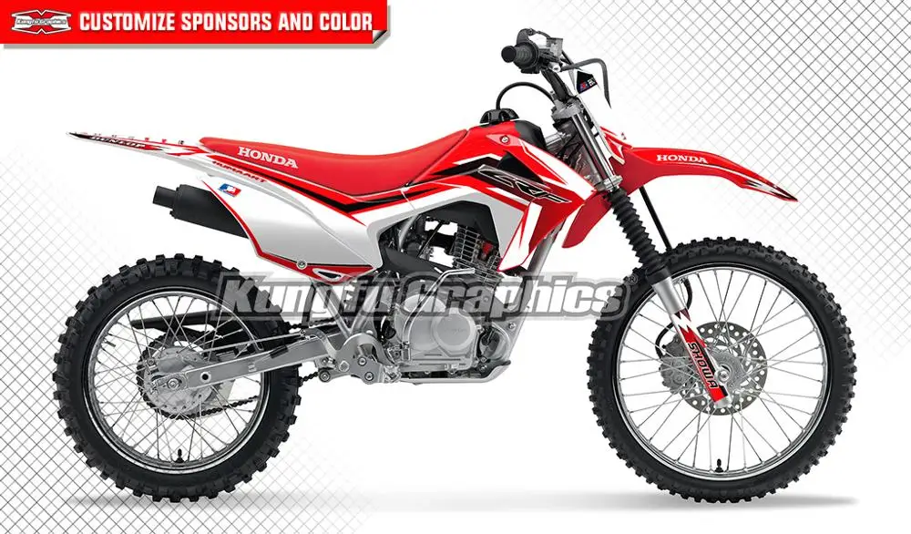 И рисунком кунг-фу Графика виниловые наклейки на заказ Cross Racing комплект для Honda CRF