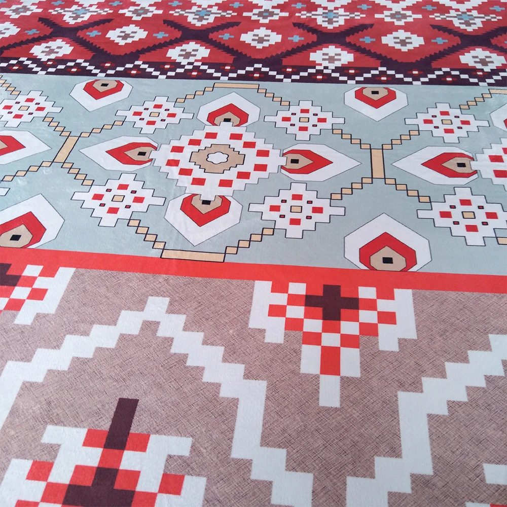 Fashion Ethnic Bohemia Style Red Blue Geo Floral Print Bedroom Living Room Parlor Area Rug Decor Carpet Doormat Kitchen/Footmat | Дом и сад