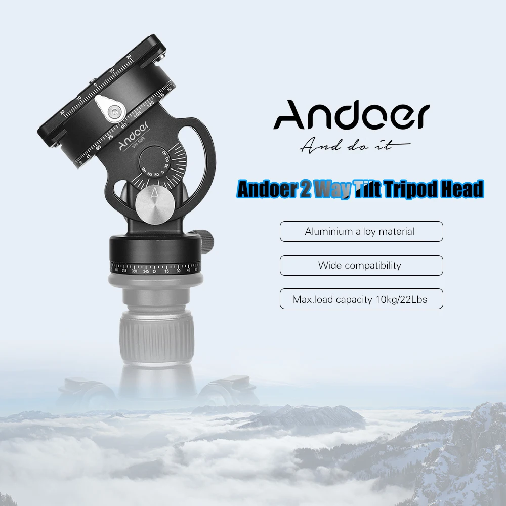 Головка штатива Andoer для фотосъемки панорамная головка 360 ° с быстроразъемной
