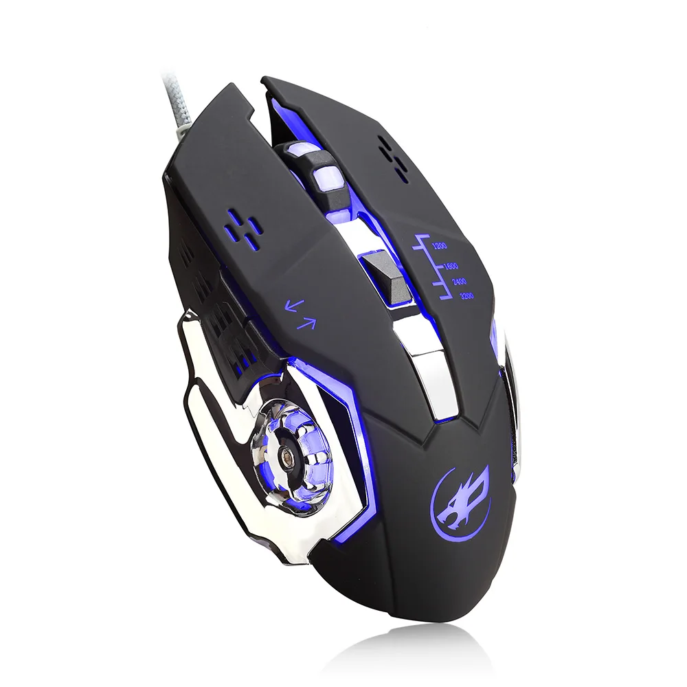 Warwolf Q8 Проводная игровая клавиатура Мышь Регулируемый Точек на дюйм Красочный