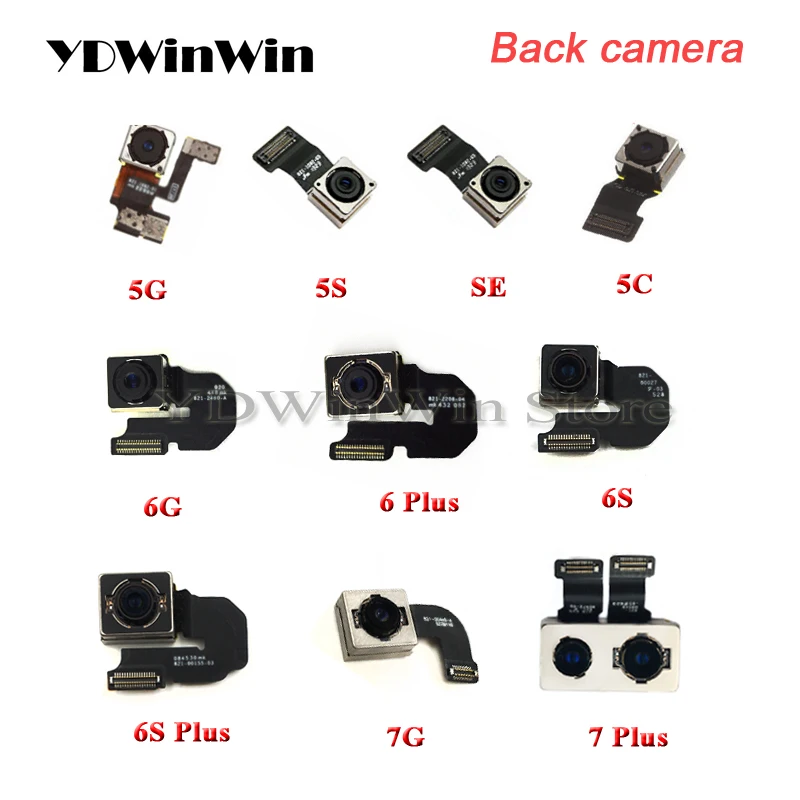10pcs Back Rear Camera Flex Cable for iPhone 5 5s SE 6 6S 7 plus 4.7'' 5.5'' Flash Ribbon Module Lens Repair Parts Replacement |