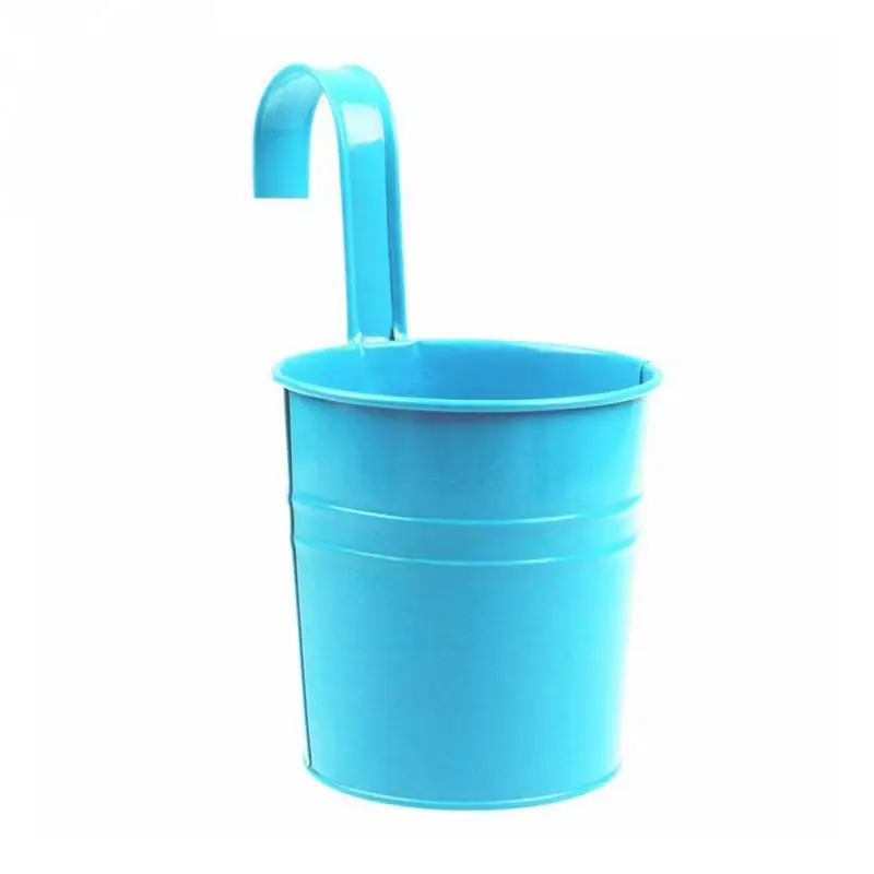 Настенный цветочный горшок с крючком 3 цвета железные горшки держателем для