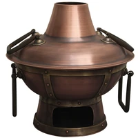 pure copper thickened charcoal hot pot chinese old retro ancient handmade beijing mutton household chafingdish chaffy dish
