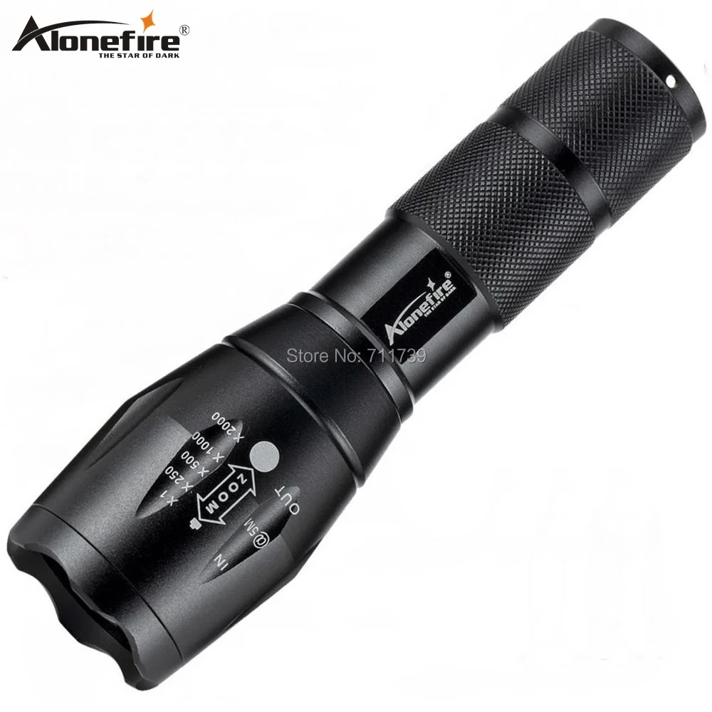 

AloneFire E17 LED Flashlight High powe CREE XML T6 5000LM Waterproof Zoomable zaklamp Torch light for18650 Rechargeable Battery