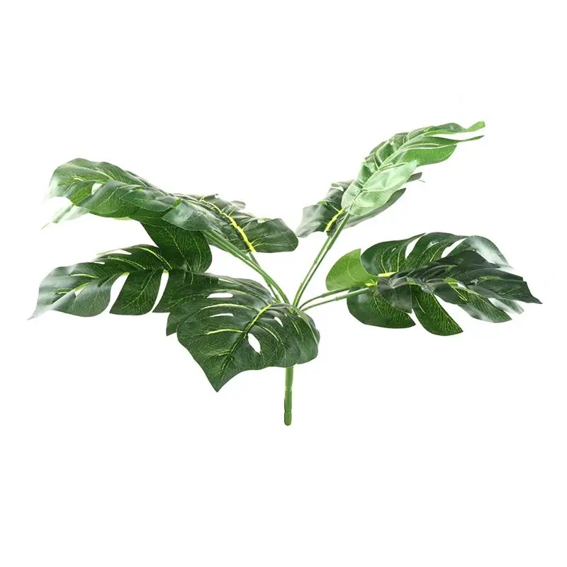 Искусственное растение Monstera с 9 листьями в горшке украшение для дома кухни