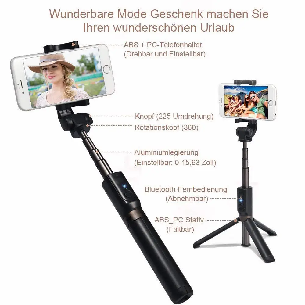 Селфи палка штатив Bluetooth беспроводная мини селфи стержень со съемным пультом