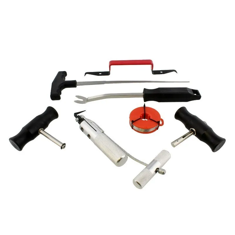Automobile Windshield Disassembly Broach Tool Wire Threader Saw Combination Set |