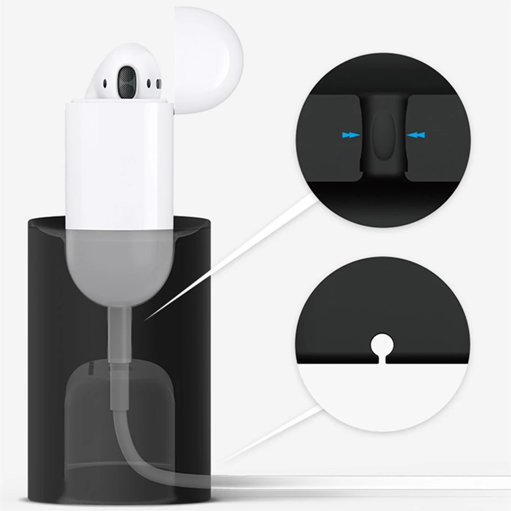 Мягкий высококачественный портативный держатель для док станции Airpods
