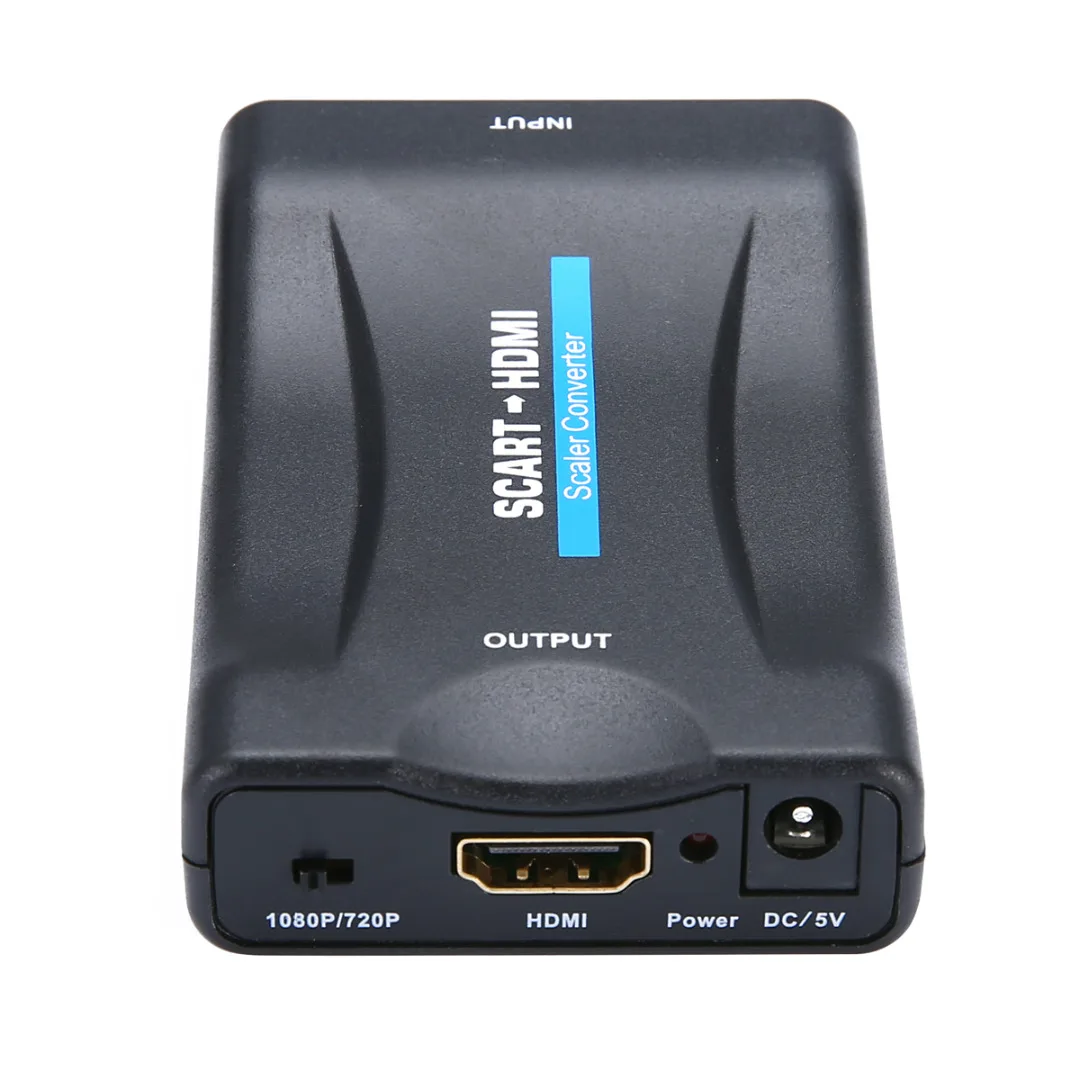Новейший переходник 1080P SCART в HDMI совместимый адаптер для видео и аудио с USB кабелем