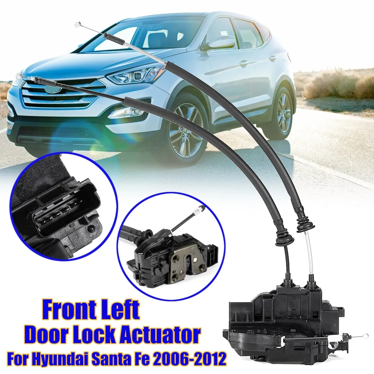 Привод замка двери для Hyundai Santa Fe 2006 2009 813202B010 81420 2B000 81410 1 шт.|Замки и фурнитура| |