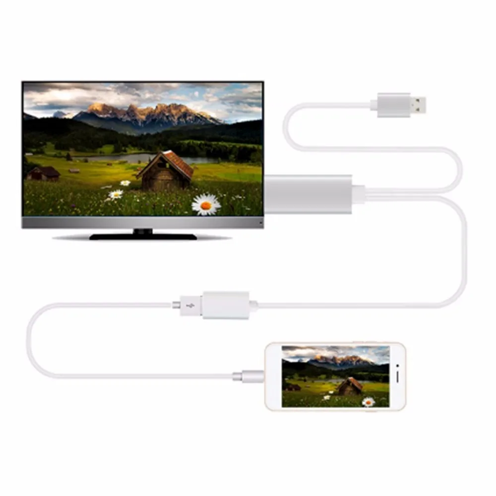 2018 высокая скорость Turnning к HDMI мобильный телефон подключения ТВ передачи линии