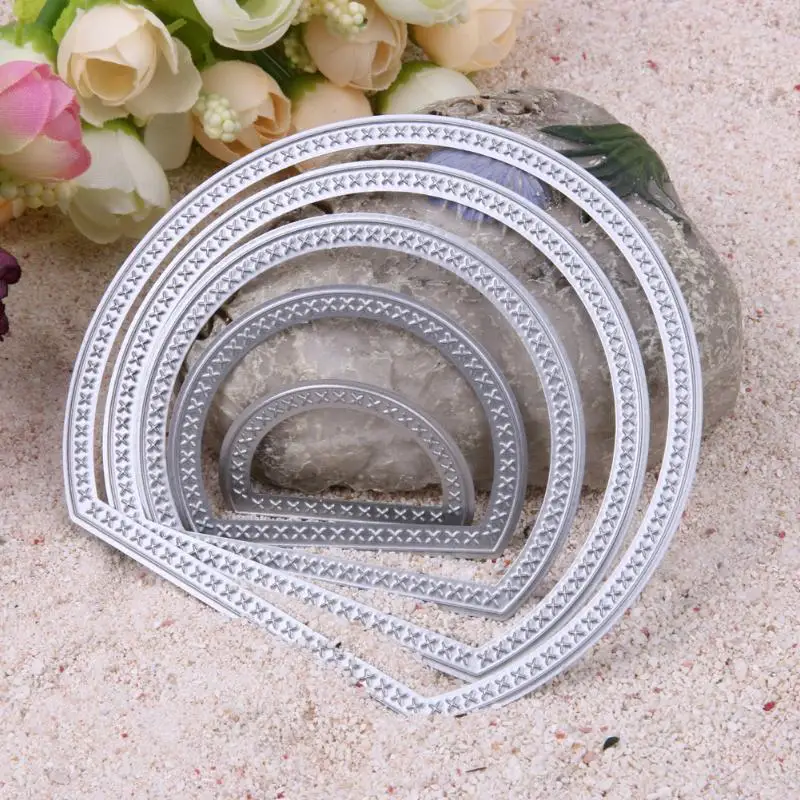 5 штук полукруг/Луна Форма карты производитель металла высечки штампы | Дом и сад