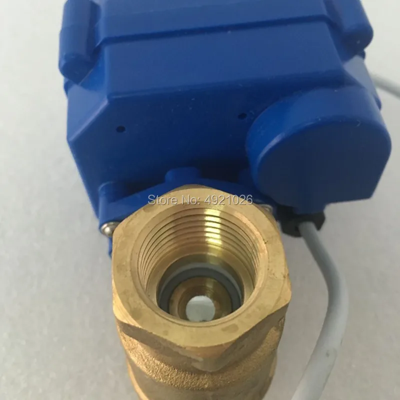 Бесплатная доставка DN15 1/2 &quotлатунный двухсторонний Электрический шаровой кран