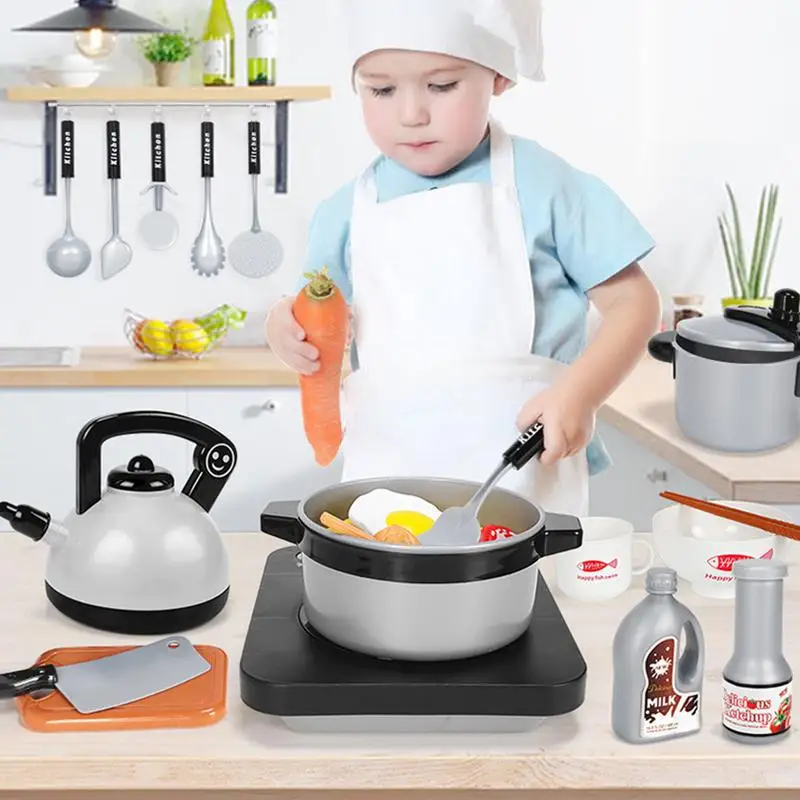 

New Children's Kitchen Toys Cooking Simulation Meal Kitchenware Baby Kitchenware Set Pretend Play Toys For Kids