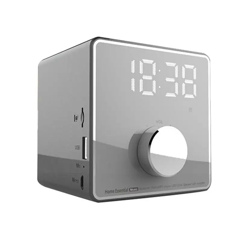 Беспроводной Bluetooth динамик многоцелевой будильник fm-радио с usb зарядным