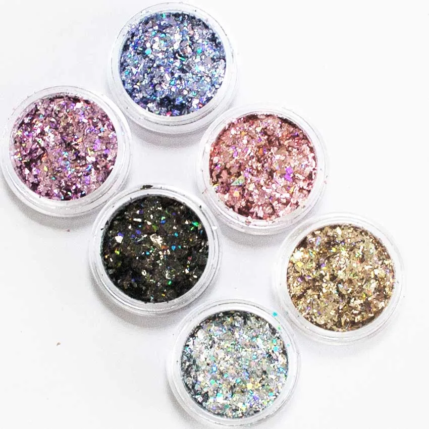 Блестки для ногтей лазерные красочные сломанные блестки амулеты необычный