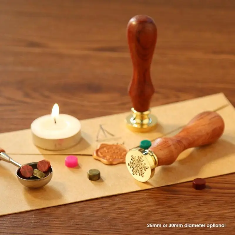 Античная резьба по дереву ручка металлическая пустая Печать Восковые Штампы