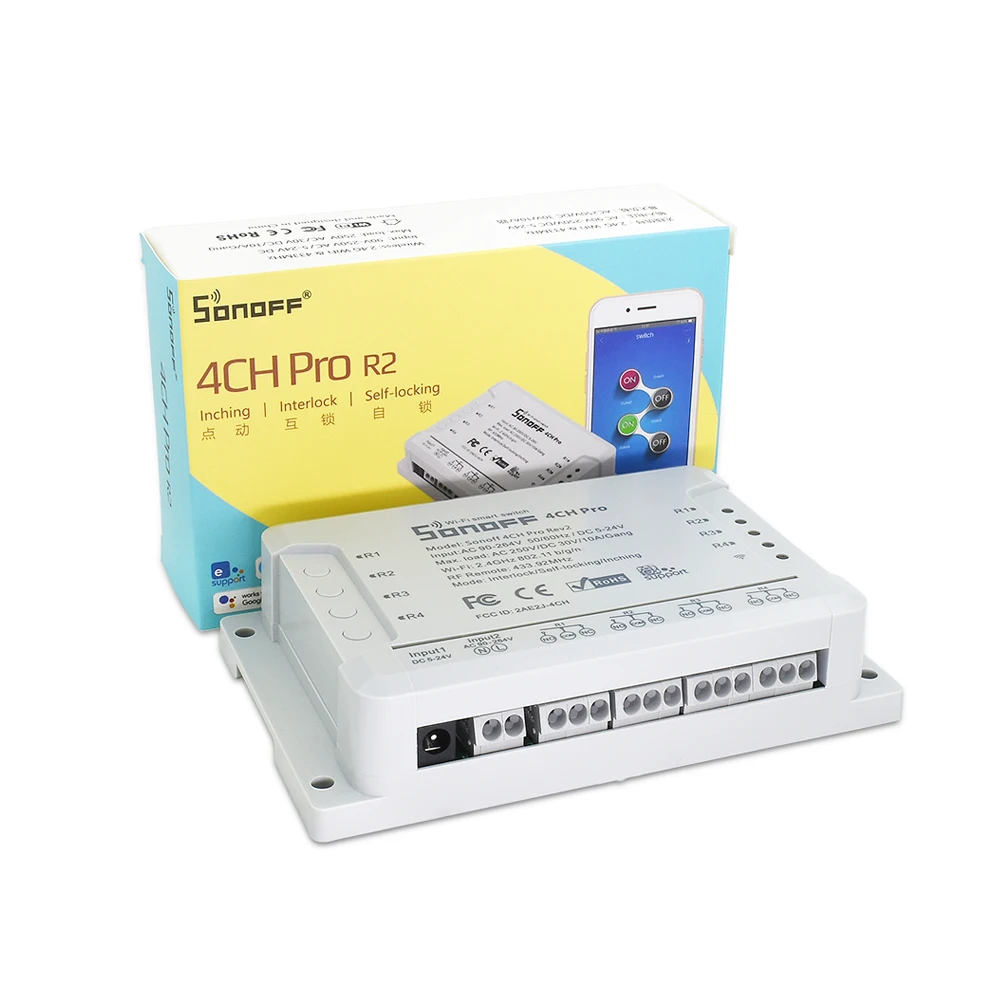 Sonoff 4CH Pro &amp R2 Wifi Smart Switch Gang 4 канала 433 МГц RF Remote освещение переключатель