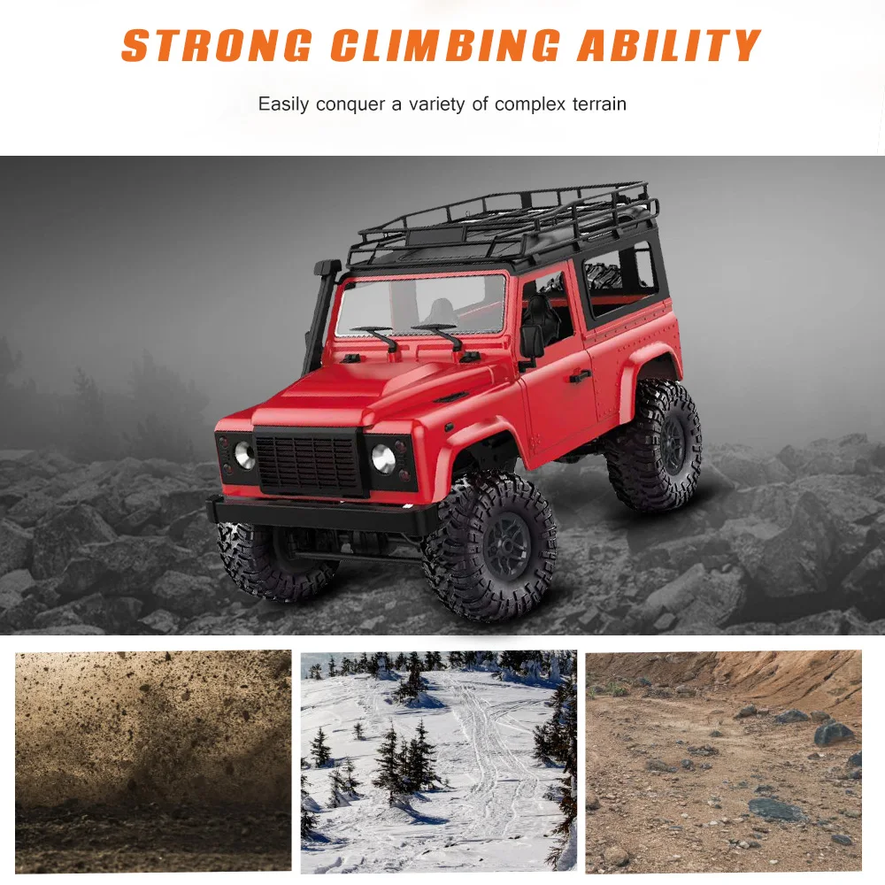 MN 90 1/12 2 4 г 4WD RC АВТОМОБИЛЬ W/светодиодный спереди свет средства ухода за кожей в