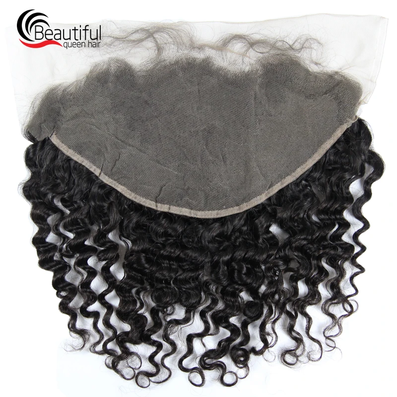 Красивые королевские индийские человеческие волосы на ухо Кружева Фронтальная