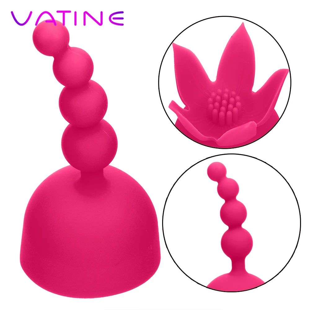 VATINE клитора стимуляции точки G spot вибратор для аксессуары AV шток головка Кепки