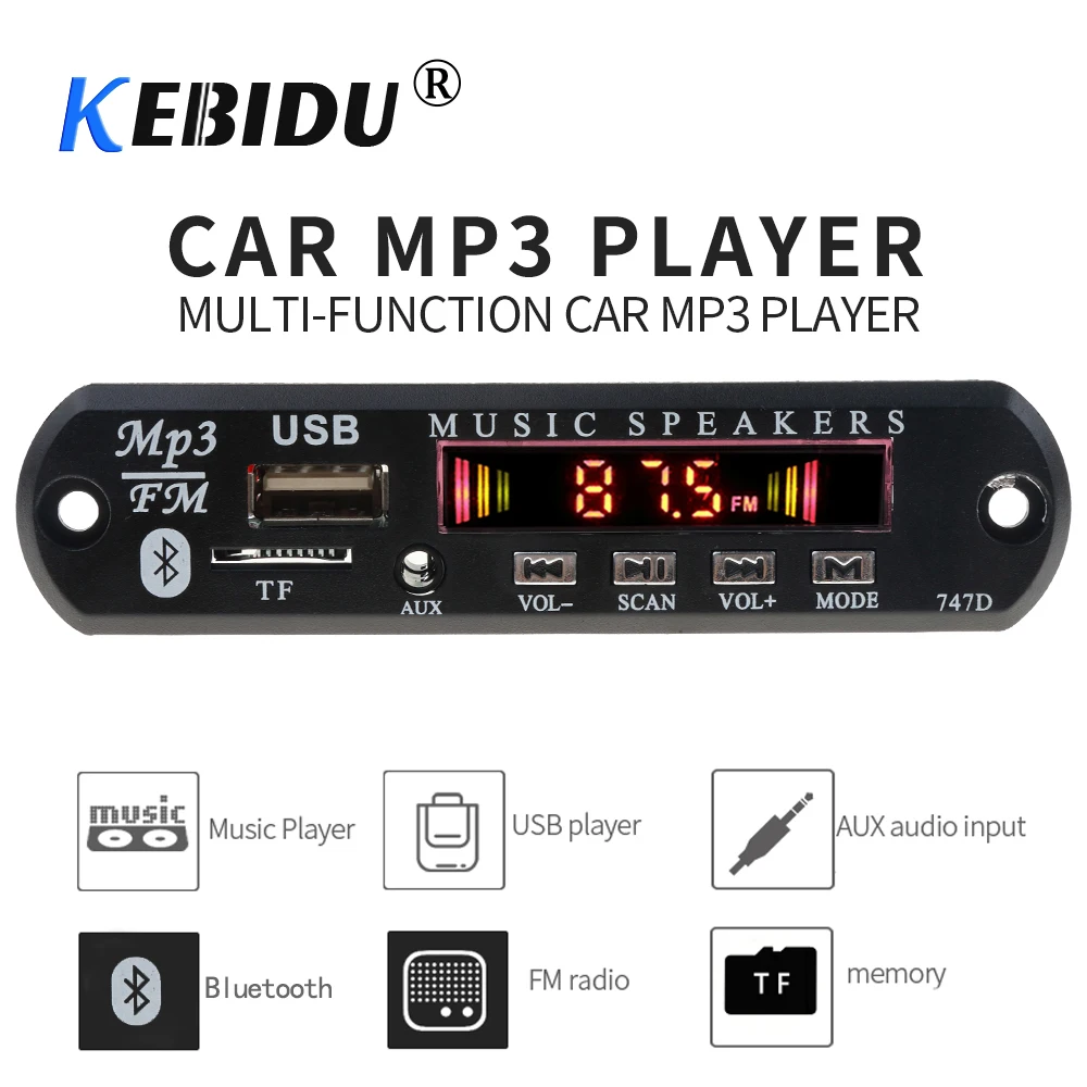 Популярный автомобильный Bluetooth-приемник KEBIDU комплект mp3-плеер декодер плата