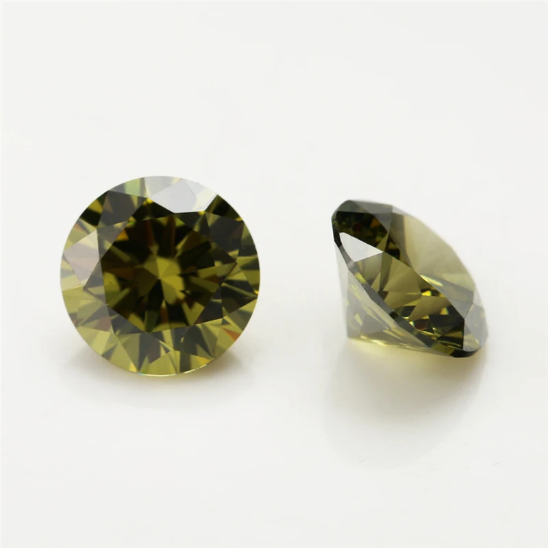 10 шт./лот 4 0 ~ 20 мм круглые фианиты россыпью камней черного оливковое цирконий