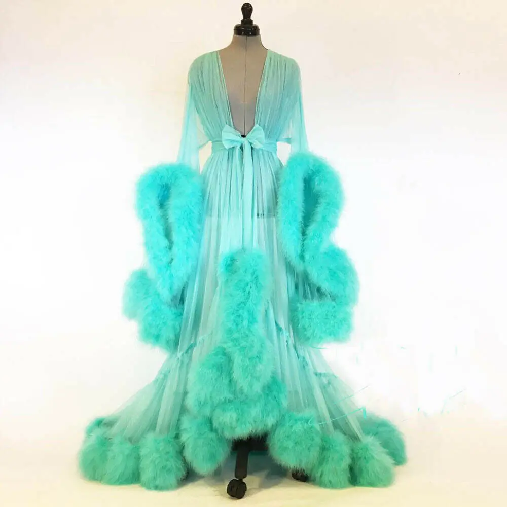 Женское вечернее платье с перьями Thefound Vestido вечерние платья из тюля длинным