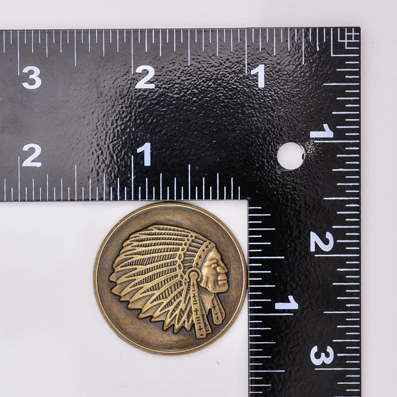 5PC 35X35MM Autique Brass Southwest Indian Chief Leathercraft Conchos Screwback | Украшения и аксессуары