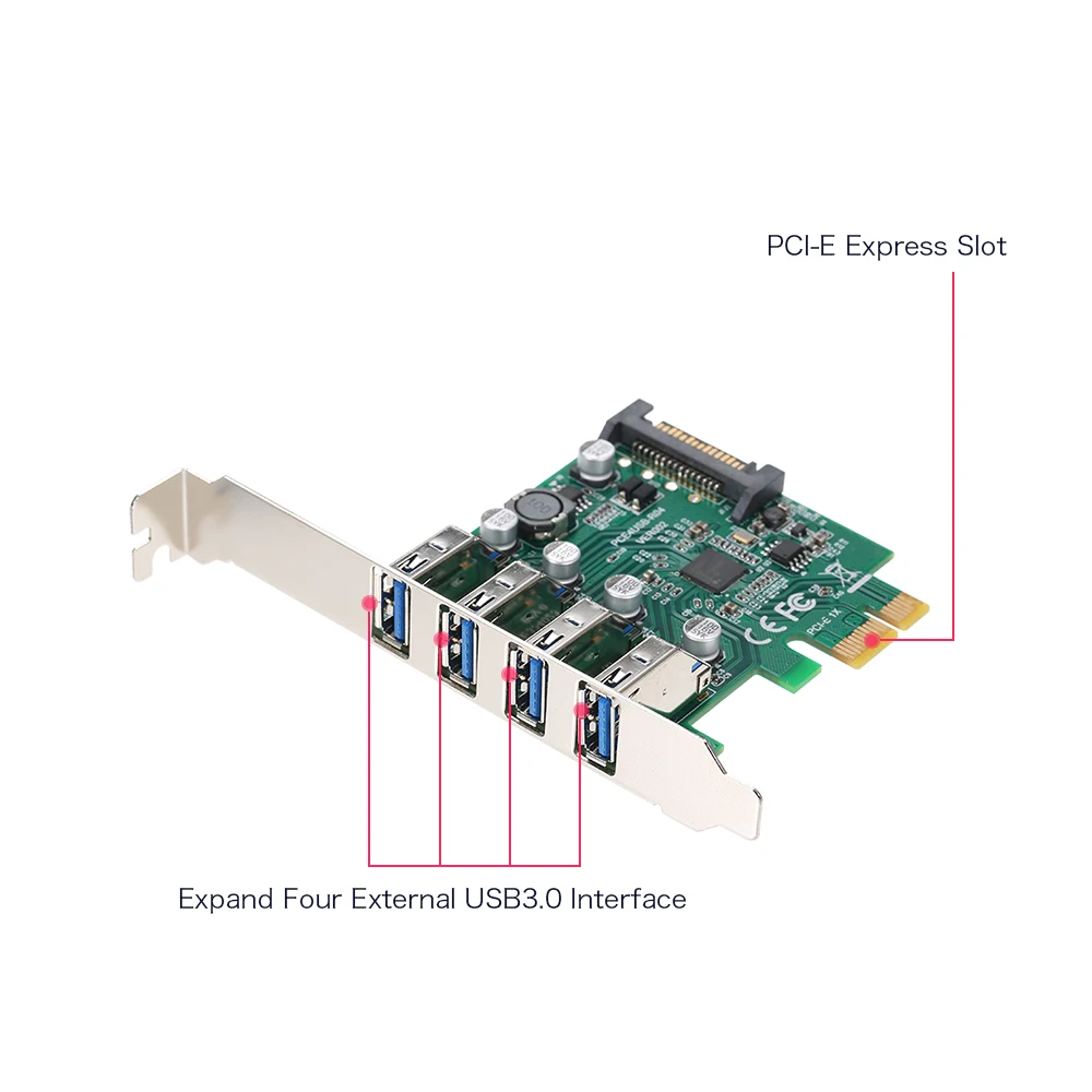 Плата расширения PCI E к USB 480 адаптер с кронштейном быстрая скорость передачи