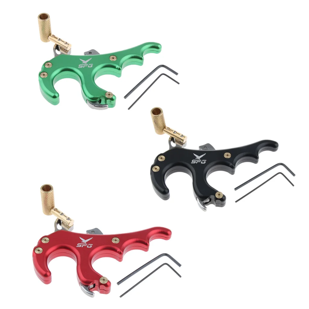 

MagiDeal Archery Release Aid Trigger 4 Finger Grip For Compound Bow Hunting