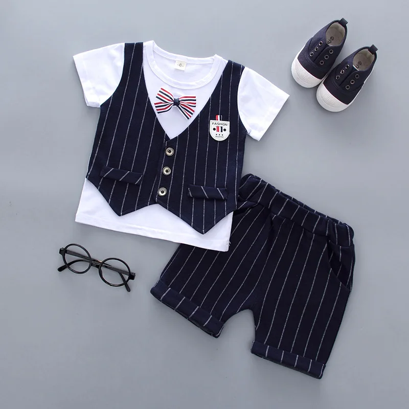 

Children's Summer Suits New Cotton Baby Short Sleeve T Shirt+ Shorts Suits for Boys and Girls Baby Suit Tide Sets 0-4 Ages