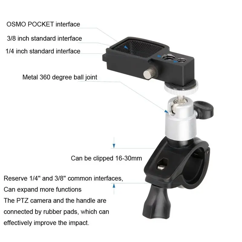 Велосипедный кронштейн для держателя зажима стенд Dji Osmo Карманный ручной Gimble