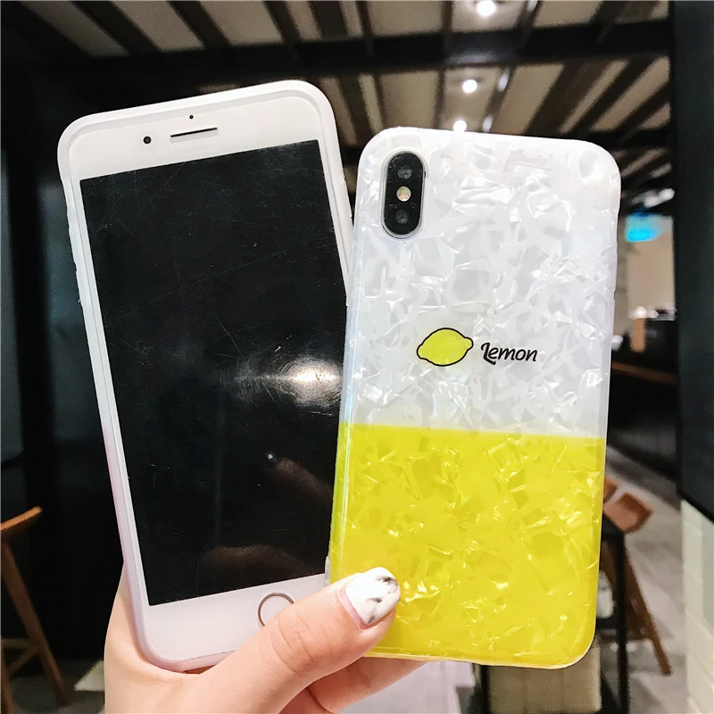 3cpizai для Apple iphone Xs max XR X Чехол крутой Сращивание мраморный фруктовый мягкий 8 7 6s Plus