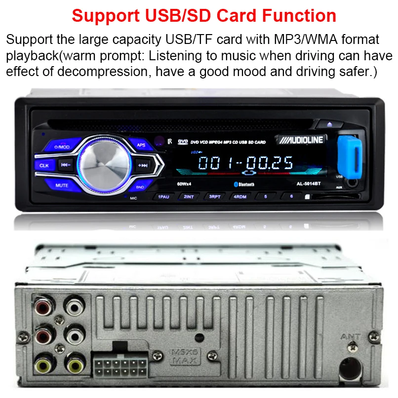 Автомобильное радио DVD плеер помощи при парковке 1 Din 12 V автомобильный
