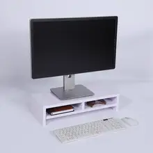Настольный монитор Стенд для LCD TV ноутбук стеллаж для выставки товаров компьютер Экран Riser полка офисный стол с лиловым оттенком инструмент белый