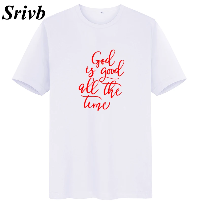 Srivb God Is Good Letter Women T Shirt Tumblr Summer Plus Size Hipster Tshirts Cotton Fashion Loose Top Short Sleeve | Женская одежда