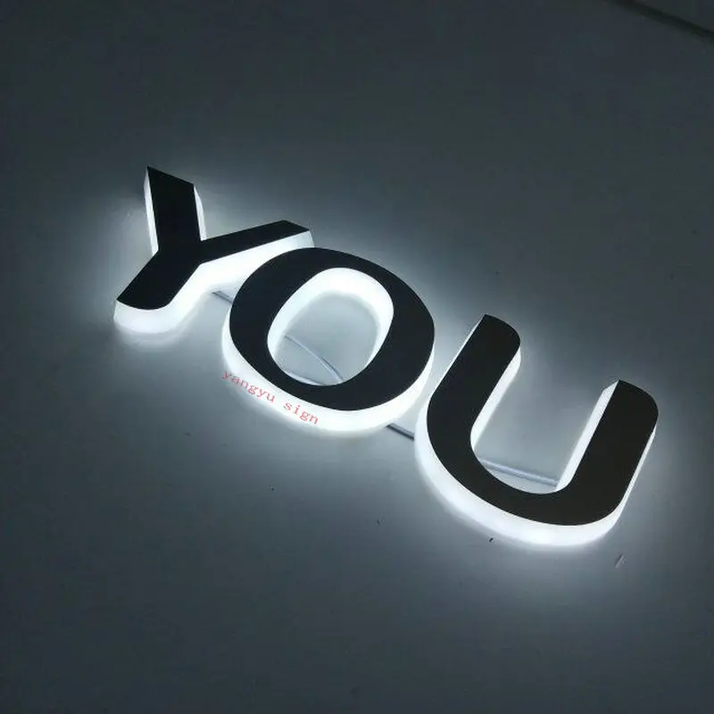 Пользовательские 3D бизнес знаки Логотип Открытый акриловый подсветкой led