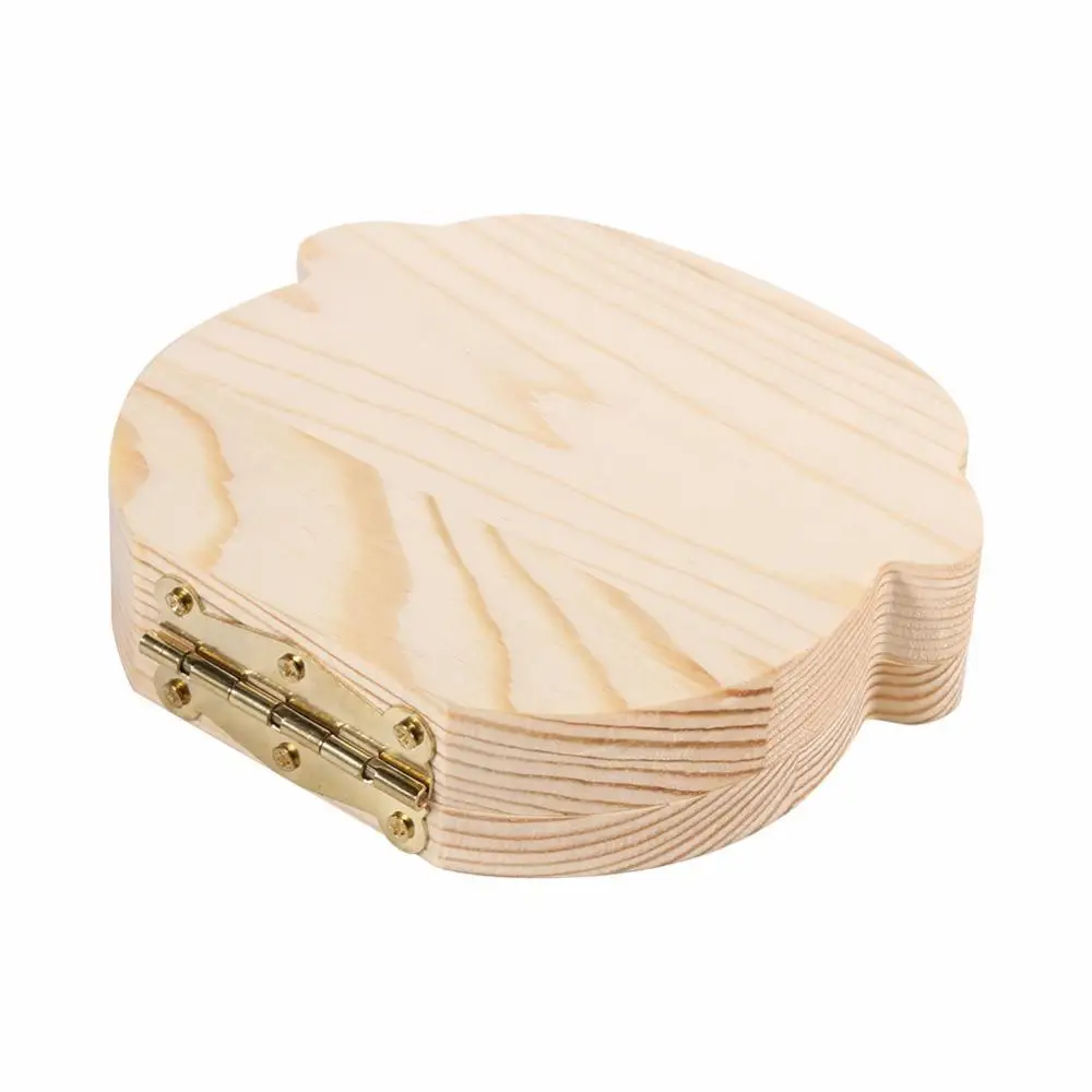 

2018 High Quality Baby Tooth Storage Box Wooden Baby Milk Teeth Organizer Printing with Spanish/English/French/Russian
