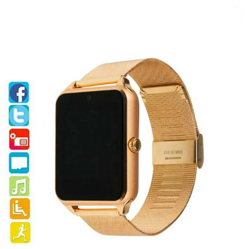 Smart Gt08 Plus Metalen Band Bluetooth Pols Smartwatch Ondersteuning Sim tf карта Android и Ios Horloge Multi Talen Pk S8 Z60|Женские