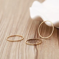 ring size 3 10 gold colorstainless steel band women tail ring gifts titanium steel men women 1mm circles