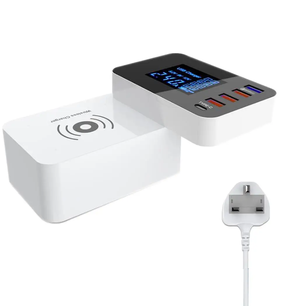 Беспроводной быстрый адаптер для зарядки многопортовый USB QC3.0 смарт зарядное