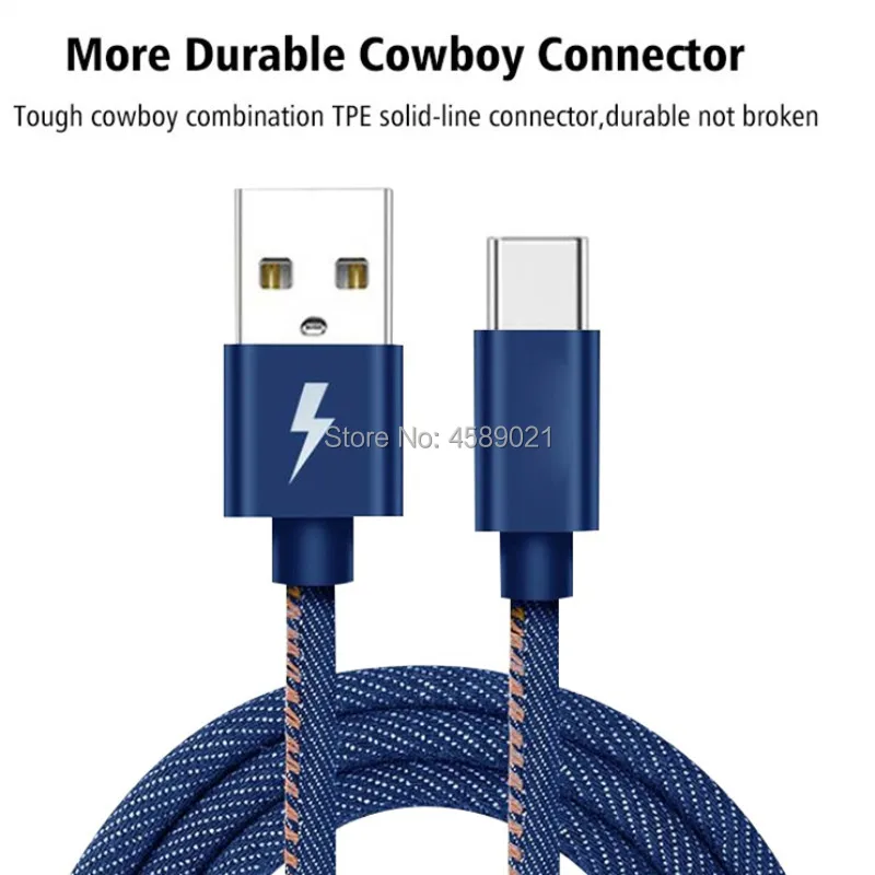 Ковбойская куртка usb type C/Micro Дата кабель для зарядки шнур данных C или Micro