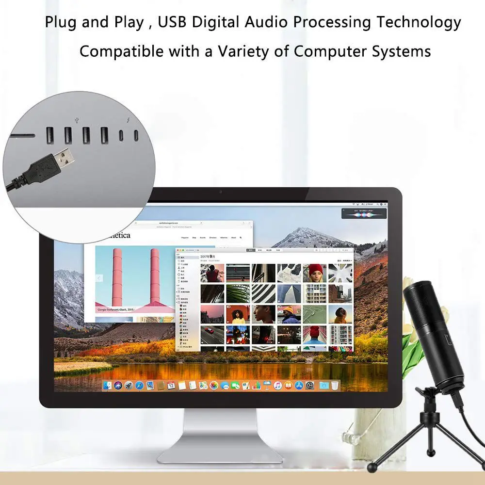 OPQ USB микрофон микрофоны для компьютера Настольный Ноутбук штекер ноутбука и игры