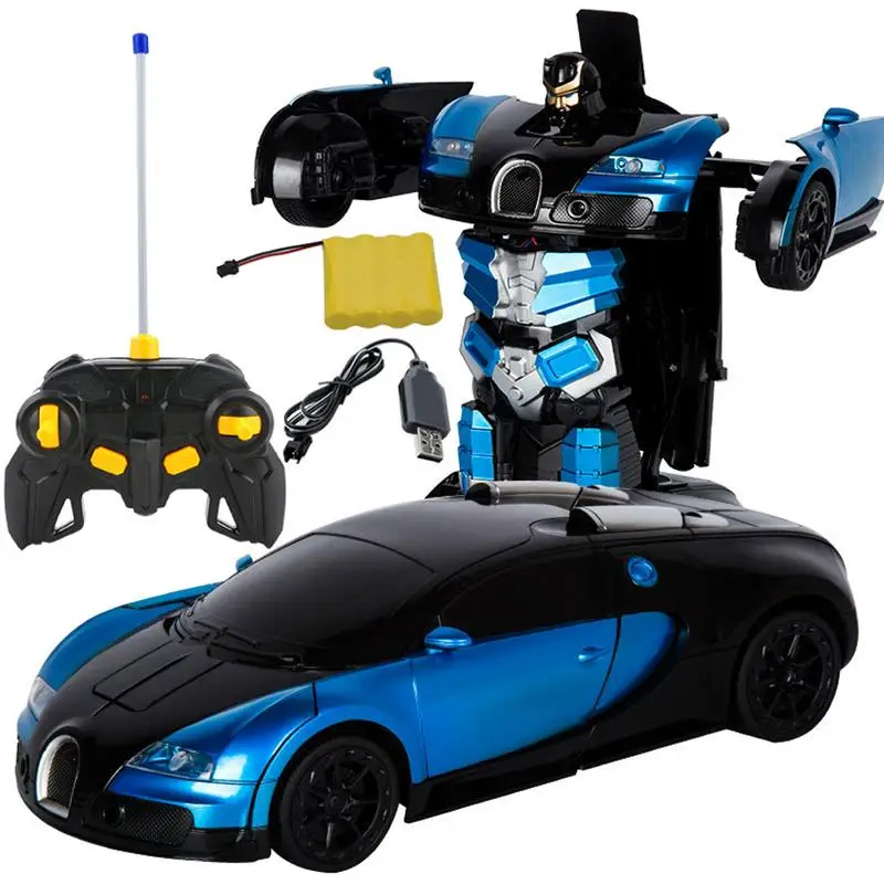 Трансформирующийся радиоуправляемый робот трансформер Bugatti Rambo автомобиль