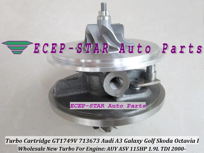 Бесплатная доставка турбо CHRA картридж GT1749V 713673 5006S для Audi A3 Galaxy Golf Sharan Skoda Octavia AUY ASV