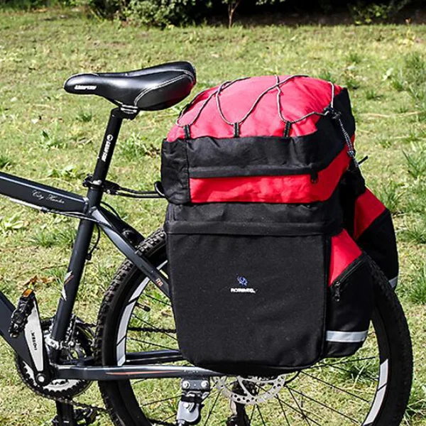 ROSWHEEL 14950 60L MTB велосипедная сумка на заднее сиденье двухсторонняя с дождевиком